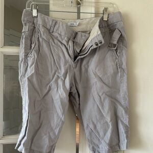 Vince gray linen bermuda shorts